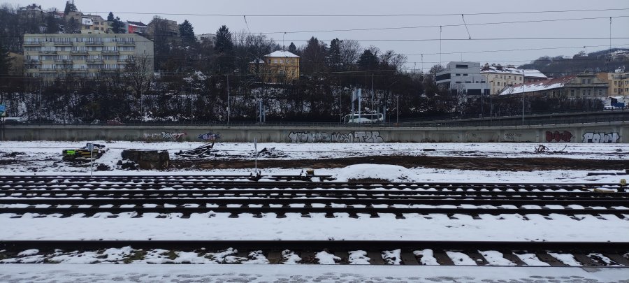 demolice objektů Praha-Smíchov severní nástupiště