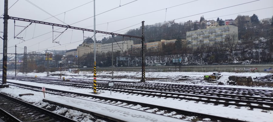 demolice objektů Praha-Smíchov severní nástupiště